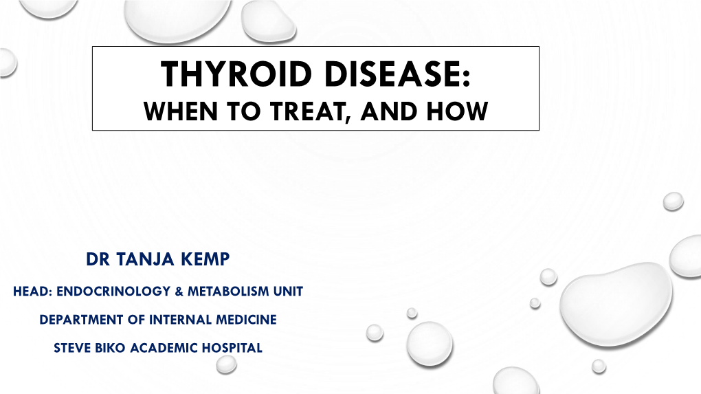 Thyroid Functions (Long)