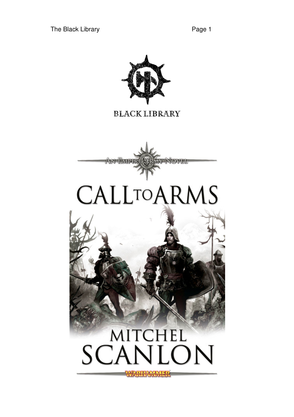 CALL to ARMS an Empire Army Novel by Mitchel Scanlon
