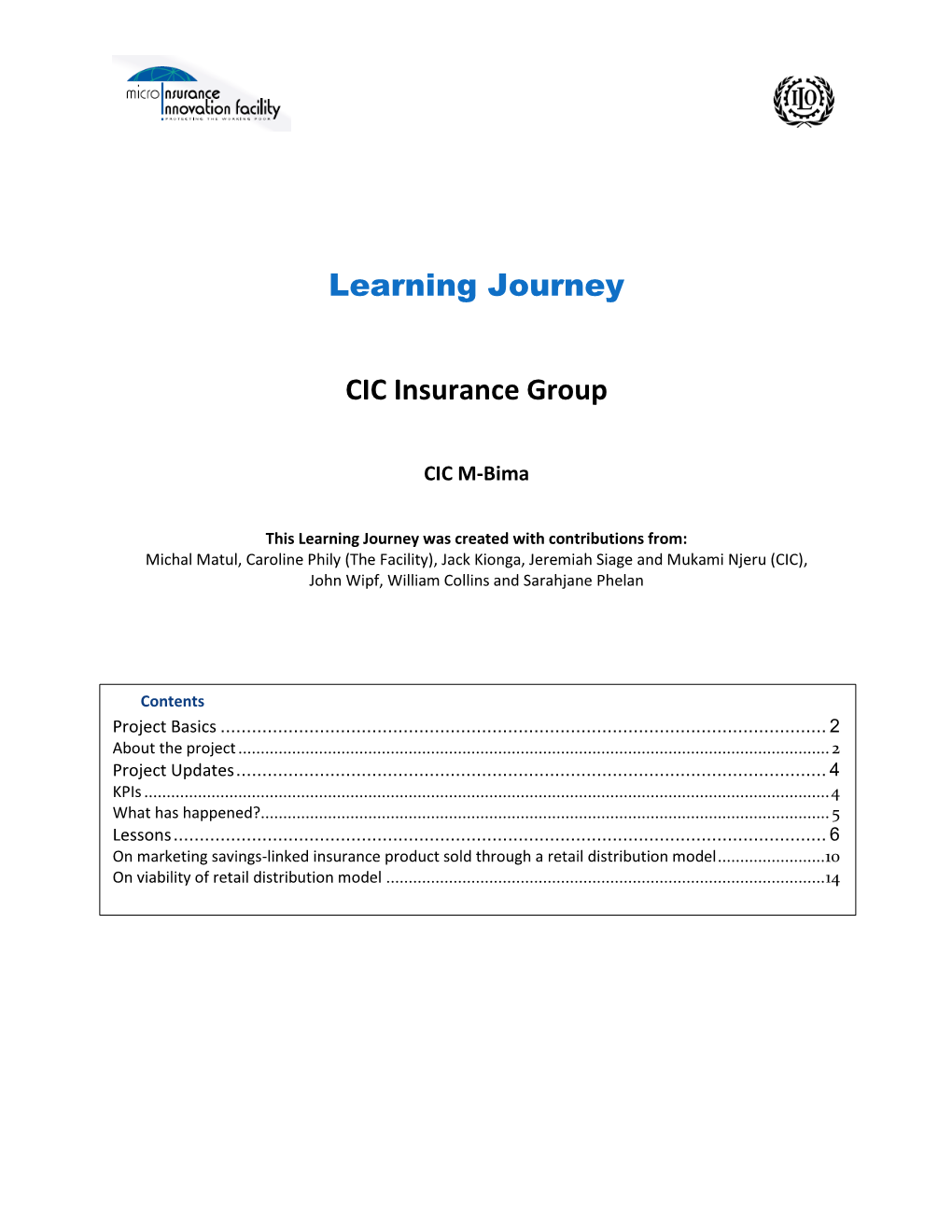 Learning Journey CIC Insurance Group