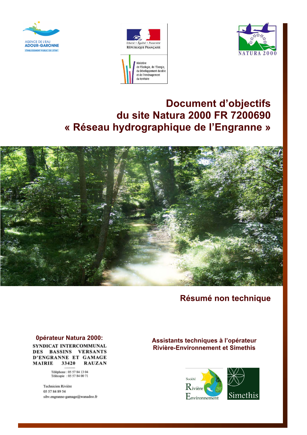 Document D'objectifs Du Site Natura 2000 FR 7200690 « Réseau Hydrographique De L'engranne »