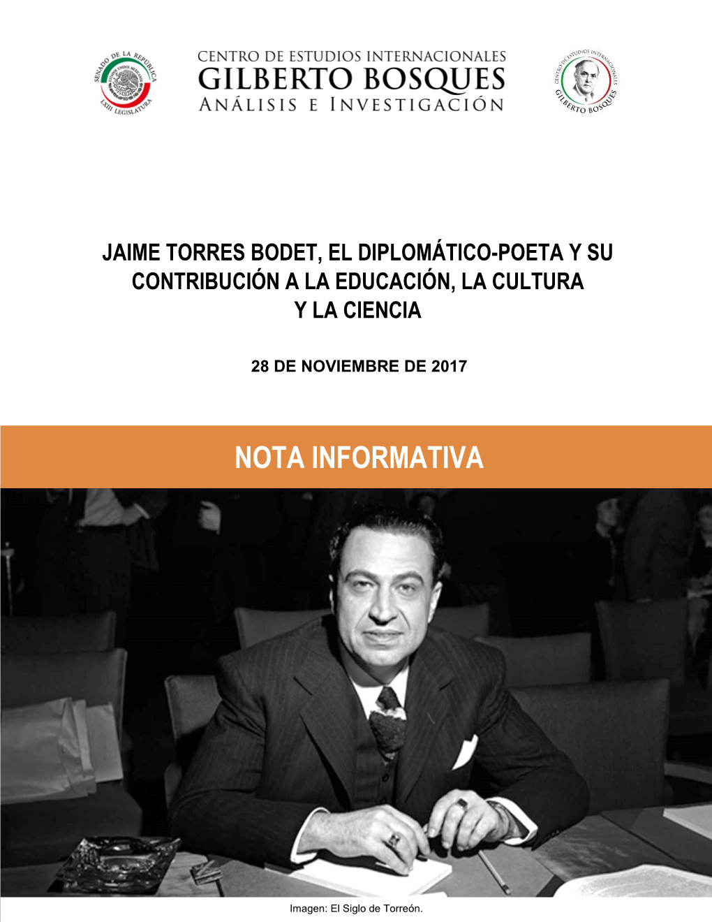 Torres Bodet, El Diplomático-Poeta Y Su