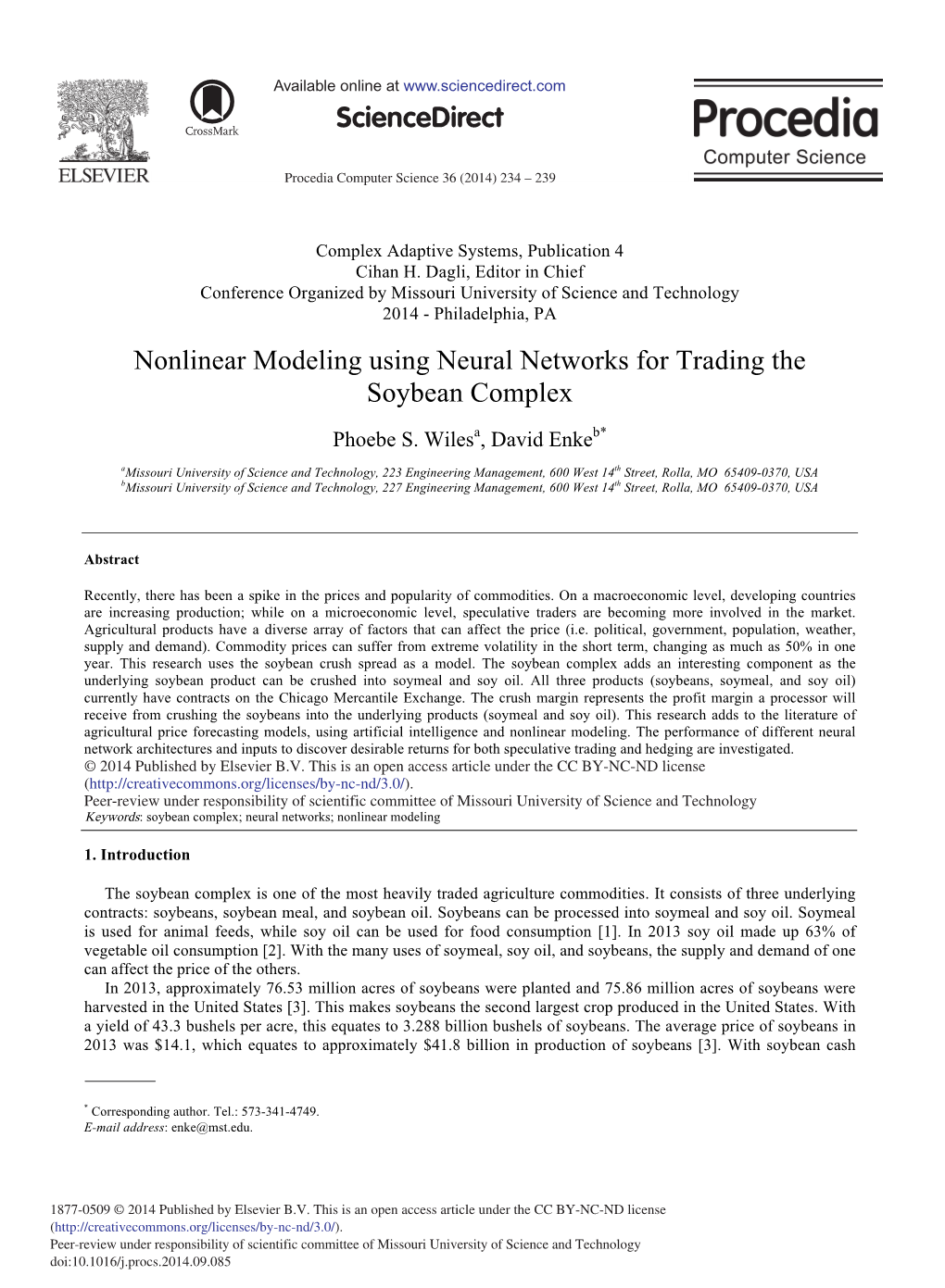Nonlinear Modeling Using Neural Networks for Trading the Soybean Complex