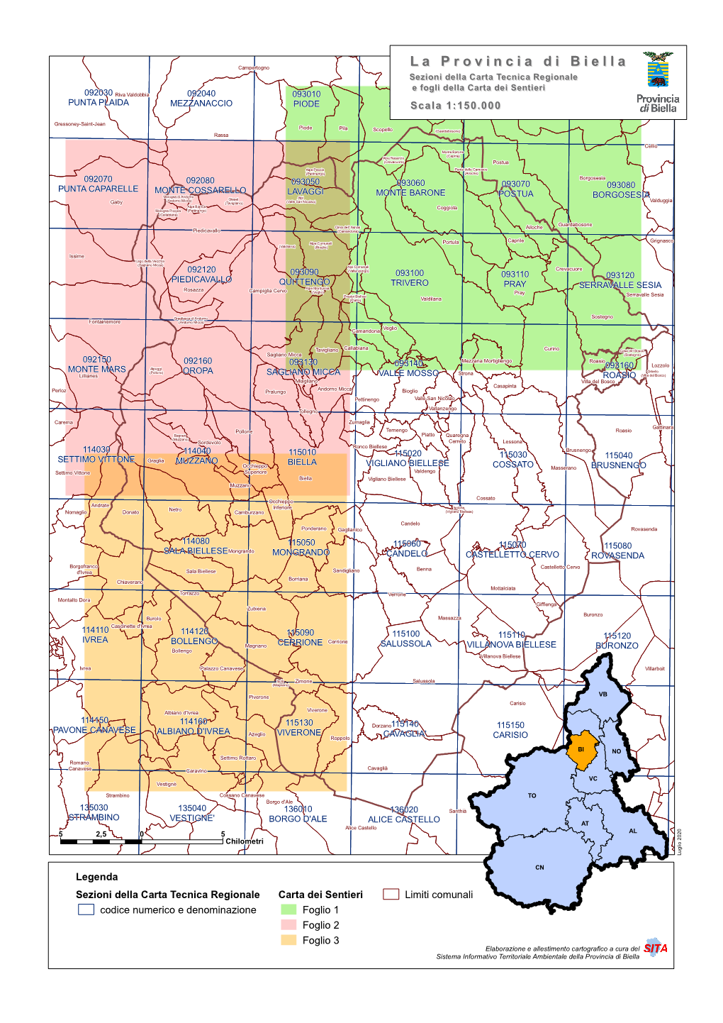 Sezioni Della Carta Tecnica Regionale