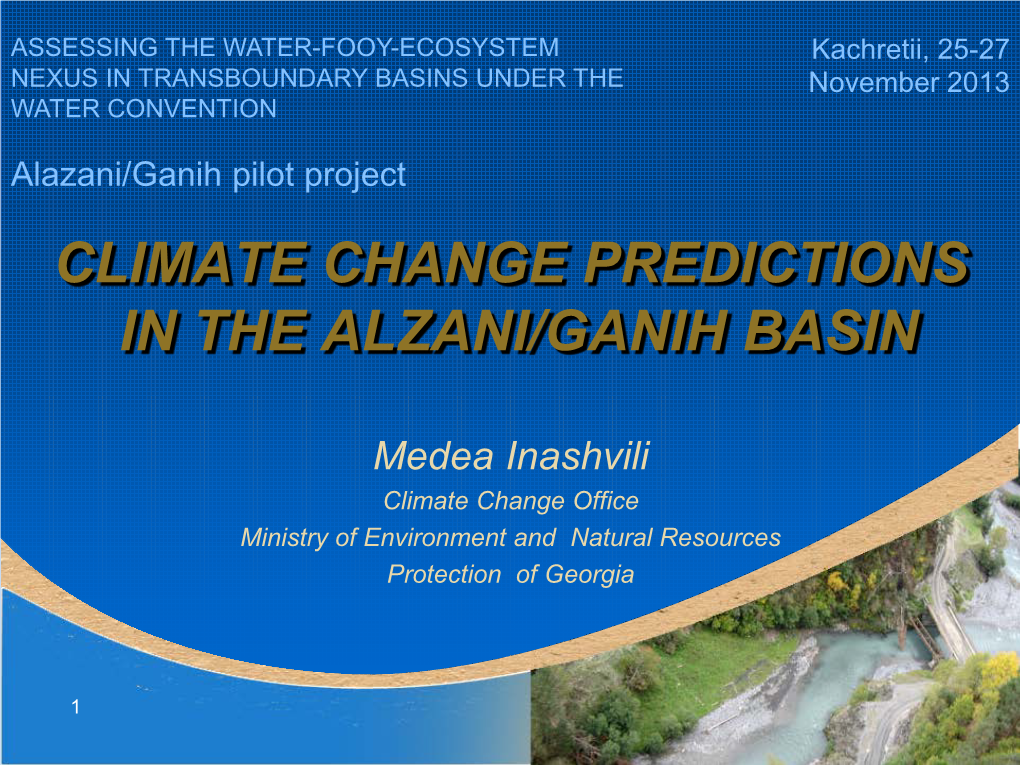 Cooperation and Difficulties in Climate Change Scenario Elaboration in The