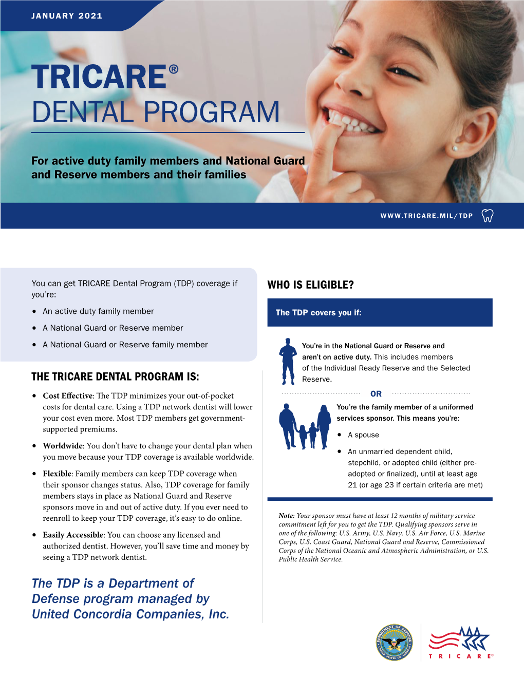 TRICARE Dental Program Brochure (January 2021)