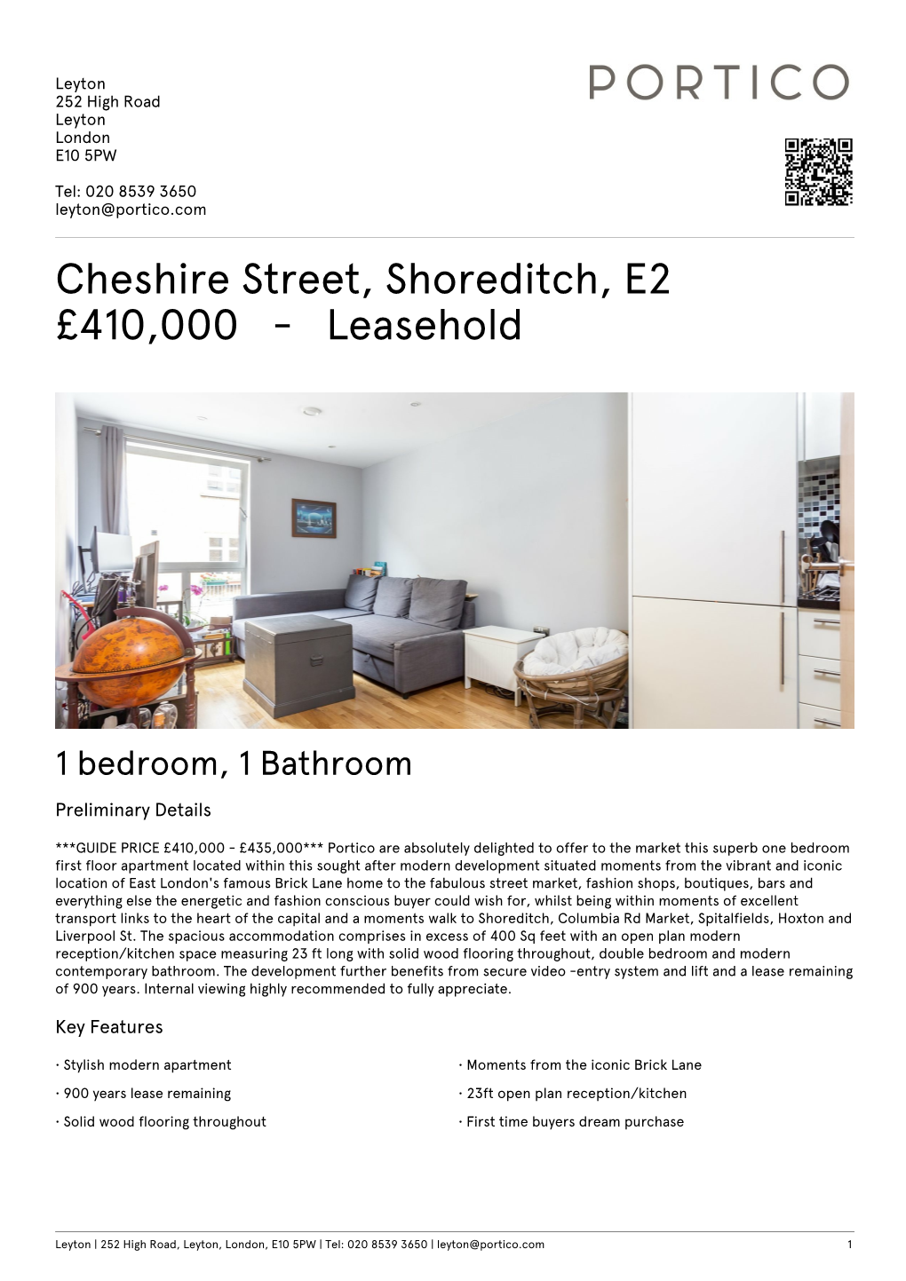 Cheshire Street, Shoreditch, E2 £410000