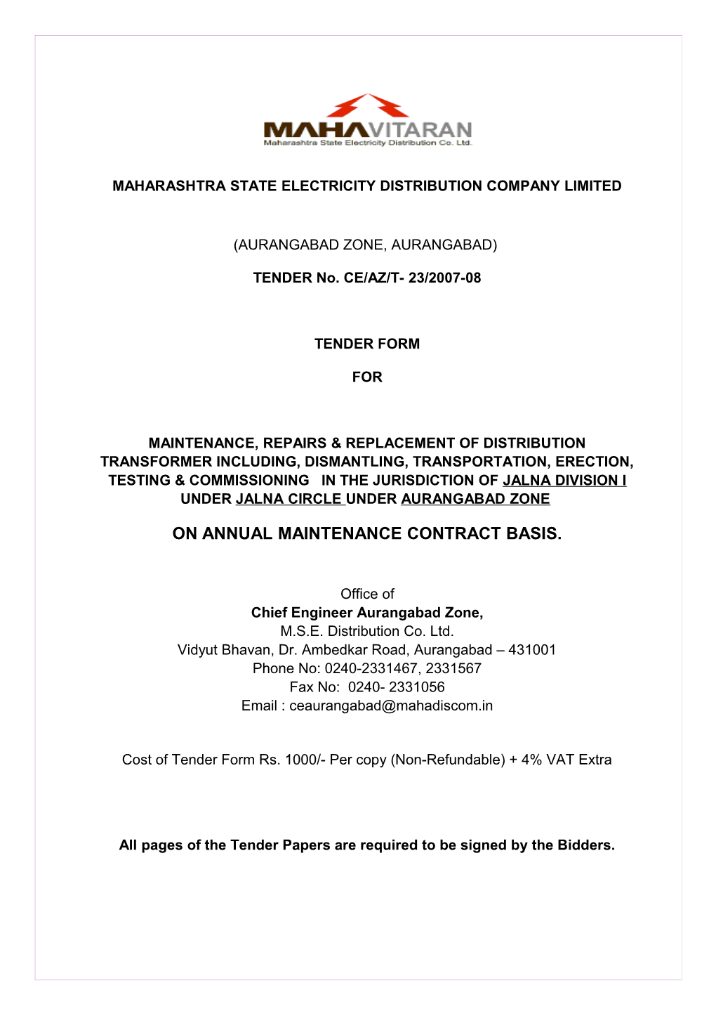 Maharashtra State Electricity Distribution Company Limited s2