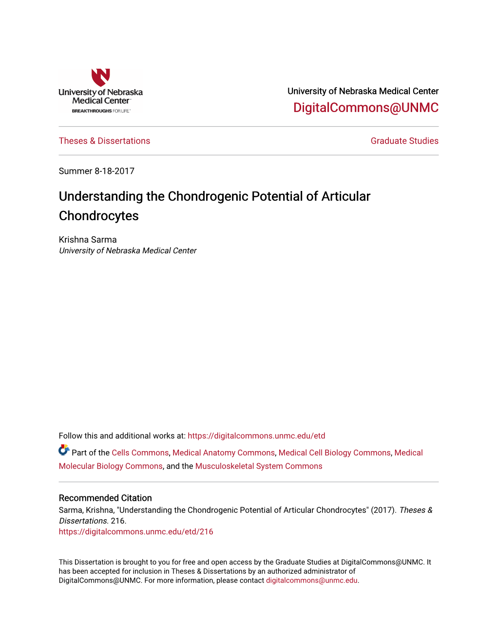 Understanding the Chondrogenic Potential of Articular Chondrocytes