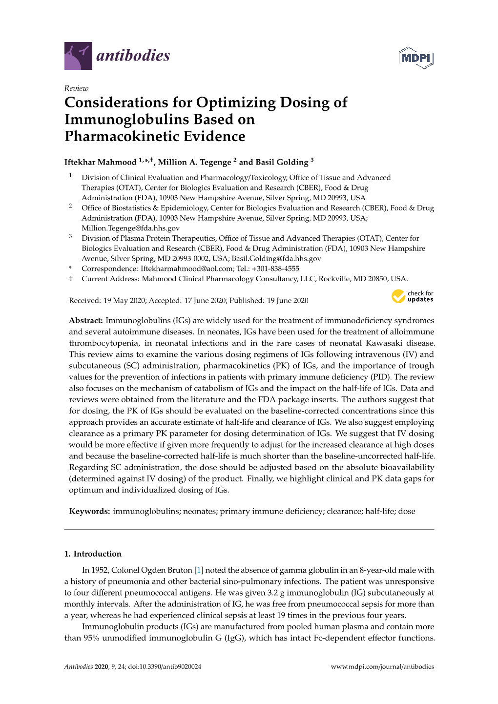 Considerations for Optimizing Dosing of Immunoglobulins Based on Pharmacokinetic Evidence