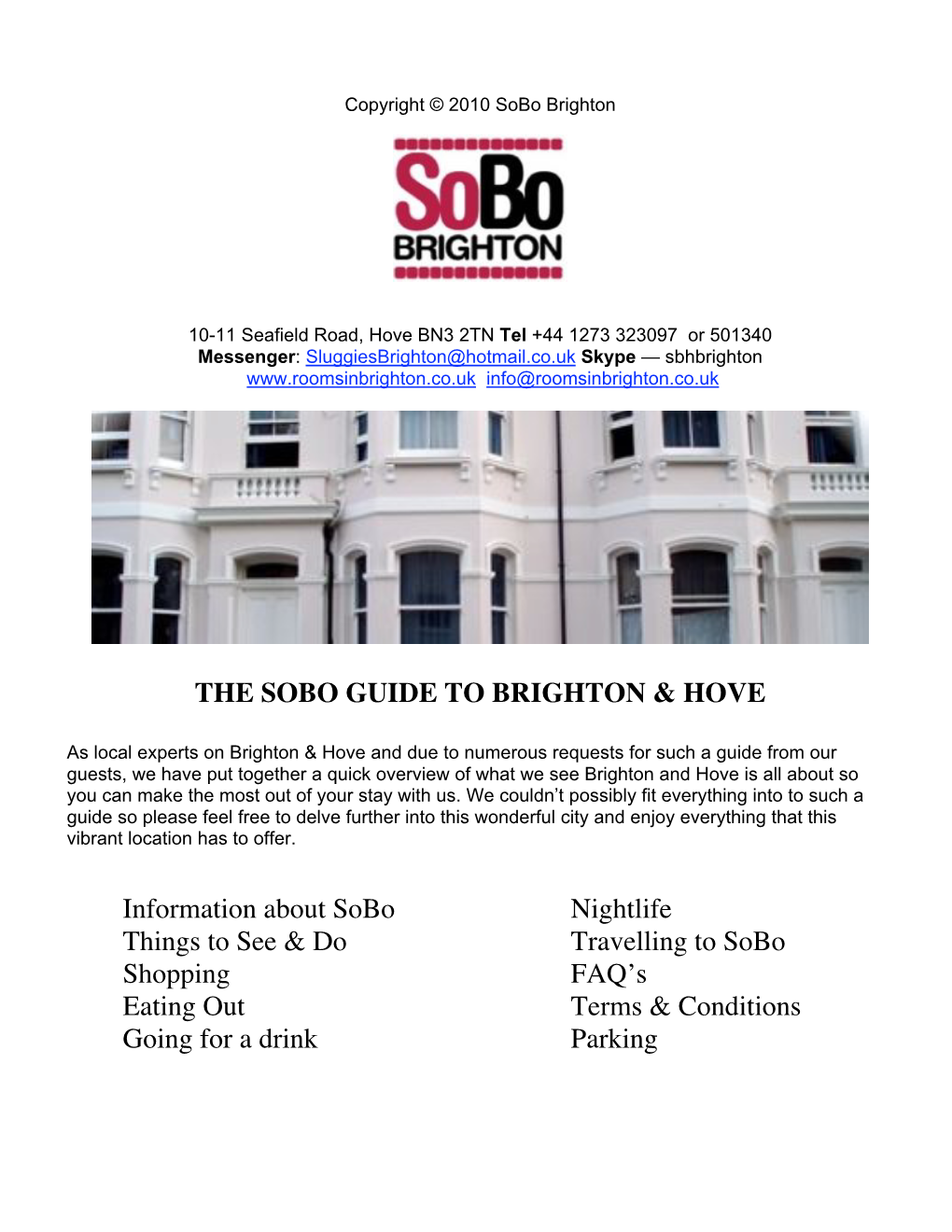 The Sobo Guide to Brighton & Hove