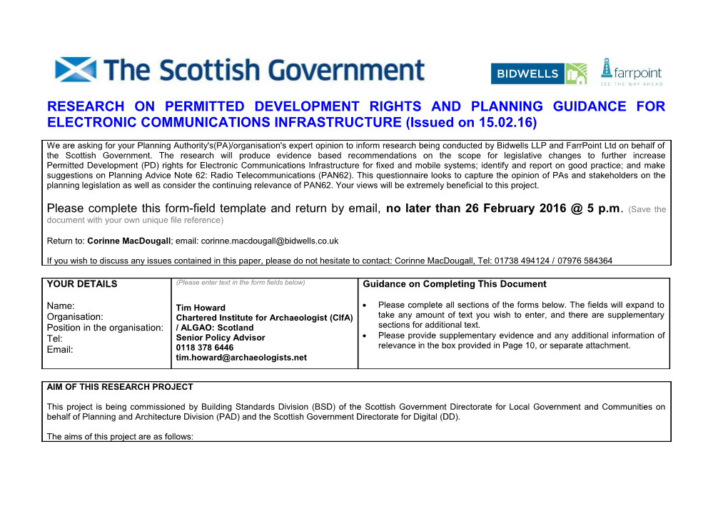 PD Rights Research Project LPA Questionnaire