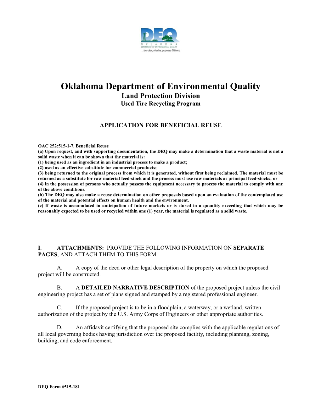 Oklahoma Department of Environmental Quality s23