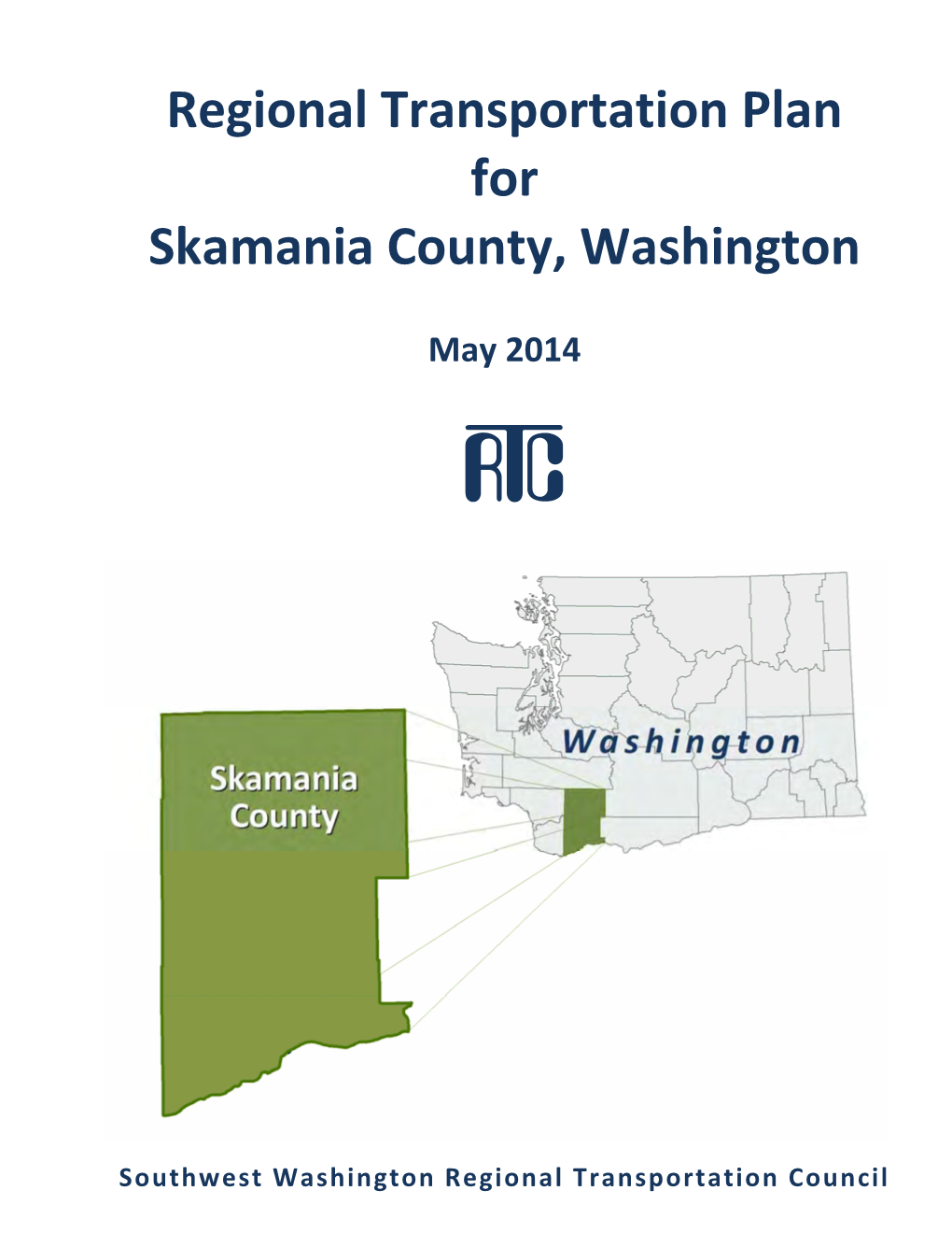 Regional Transportation Plan for Skamania County, Washington
