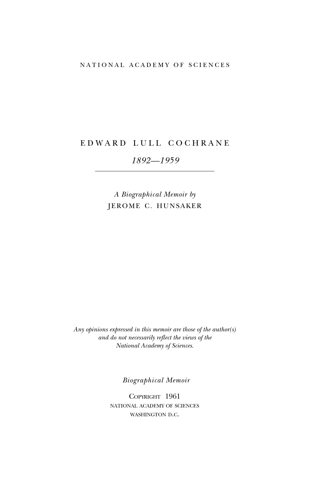 Edward Lull Cochrane