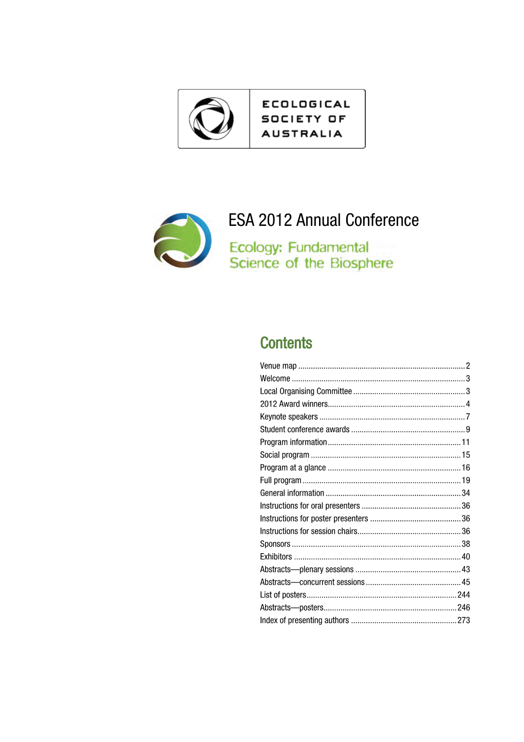 ESA 2012 Annual Conference