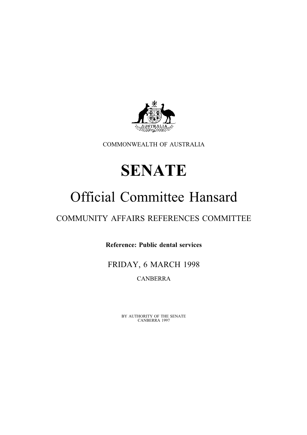 Official Committee Hansard