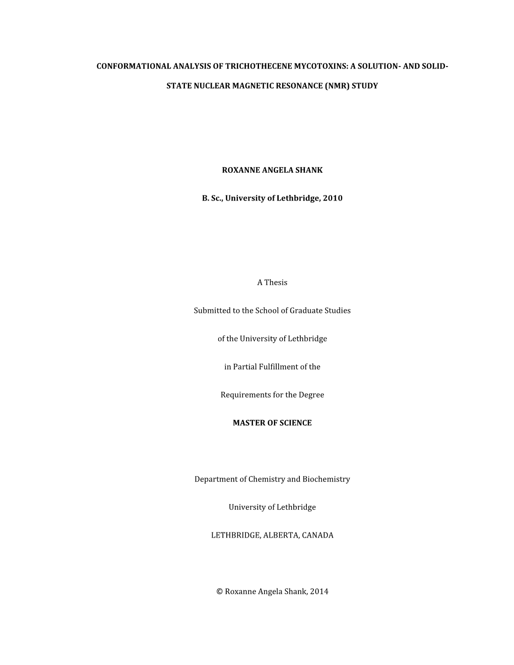 Conformational Analysis of Trichothecene Mycotoxins: a Solution- and Solid