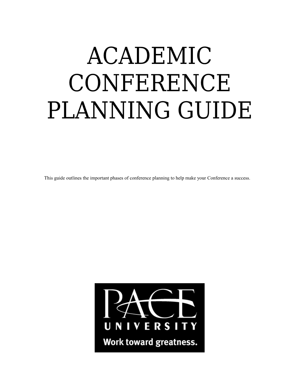 Academic Conference Planning Guide