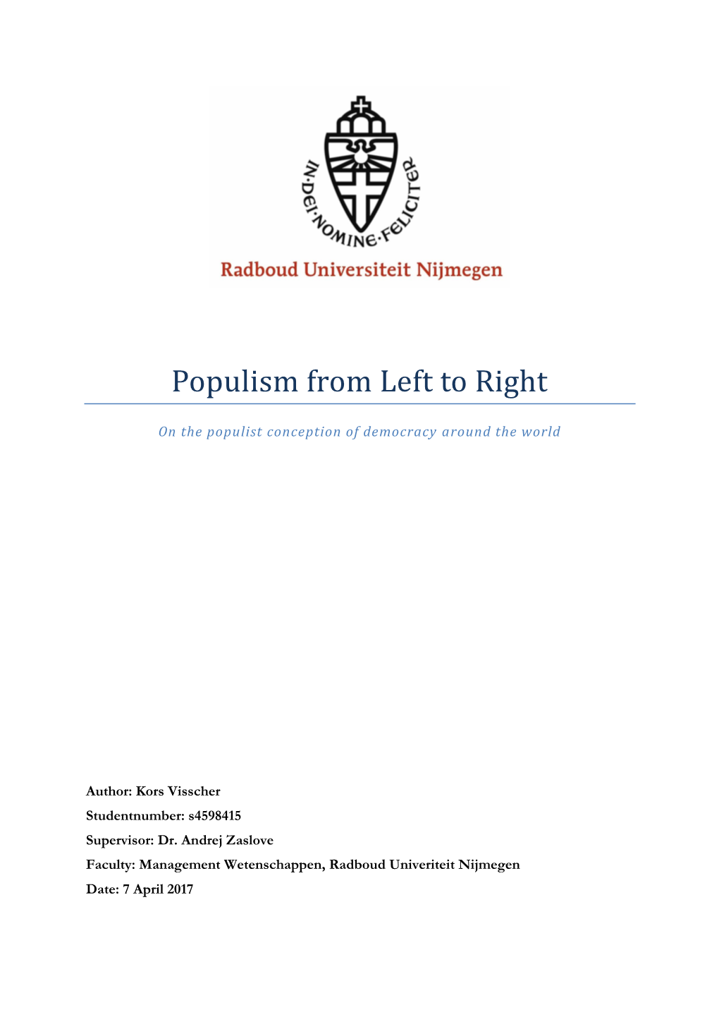 Populism from Left to Right