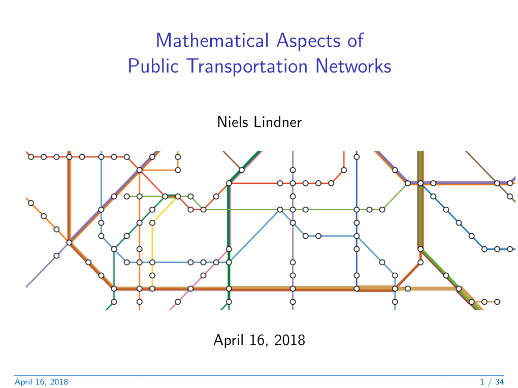 Mathematical Aspects of Public Transportation Networks