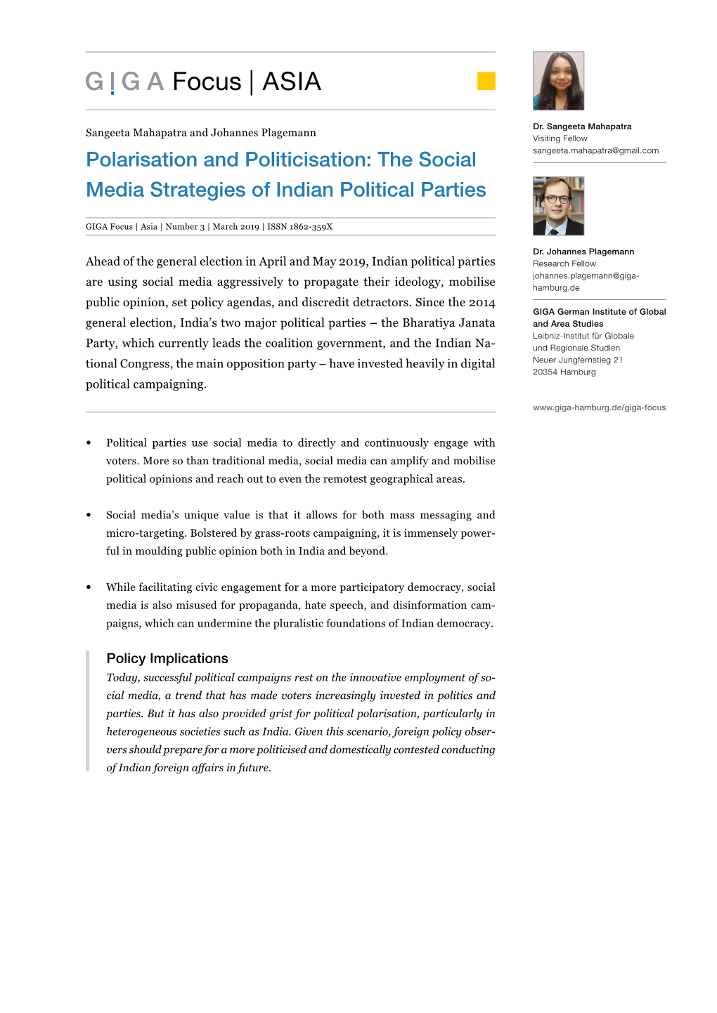 The Social Media Strategies of Indian Political Parties