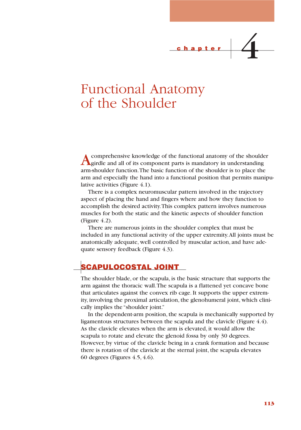 Functional Anatomy of the Shoulder