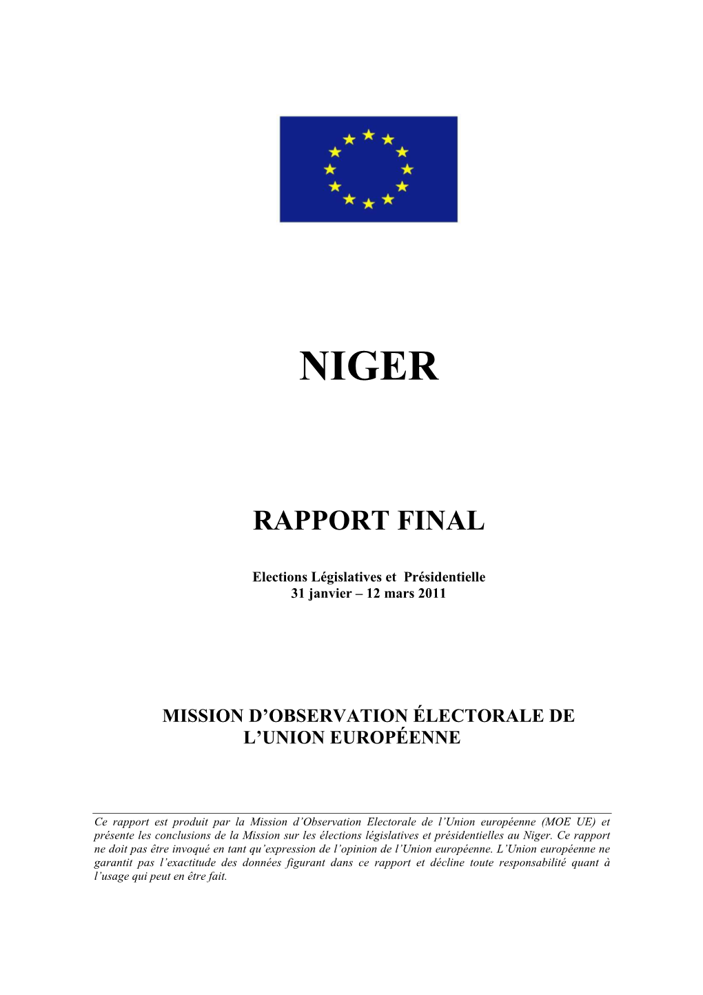 Niger Rapport Final