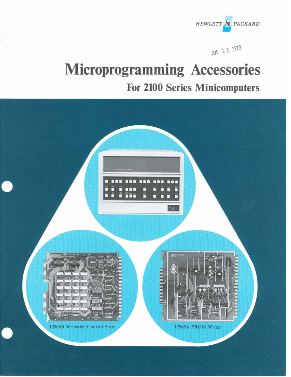 Microprogramming Accessories for 2100 Series Minicomputers, 1973