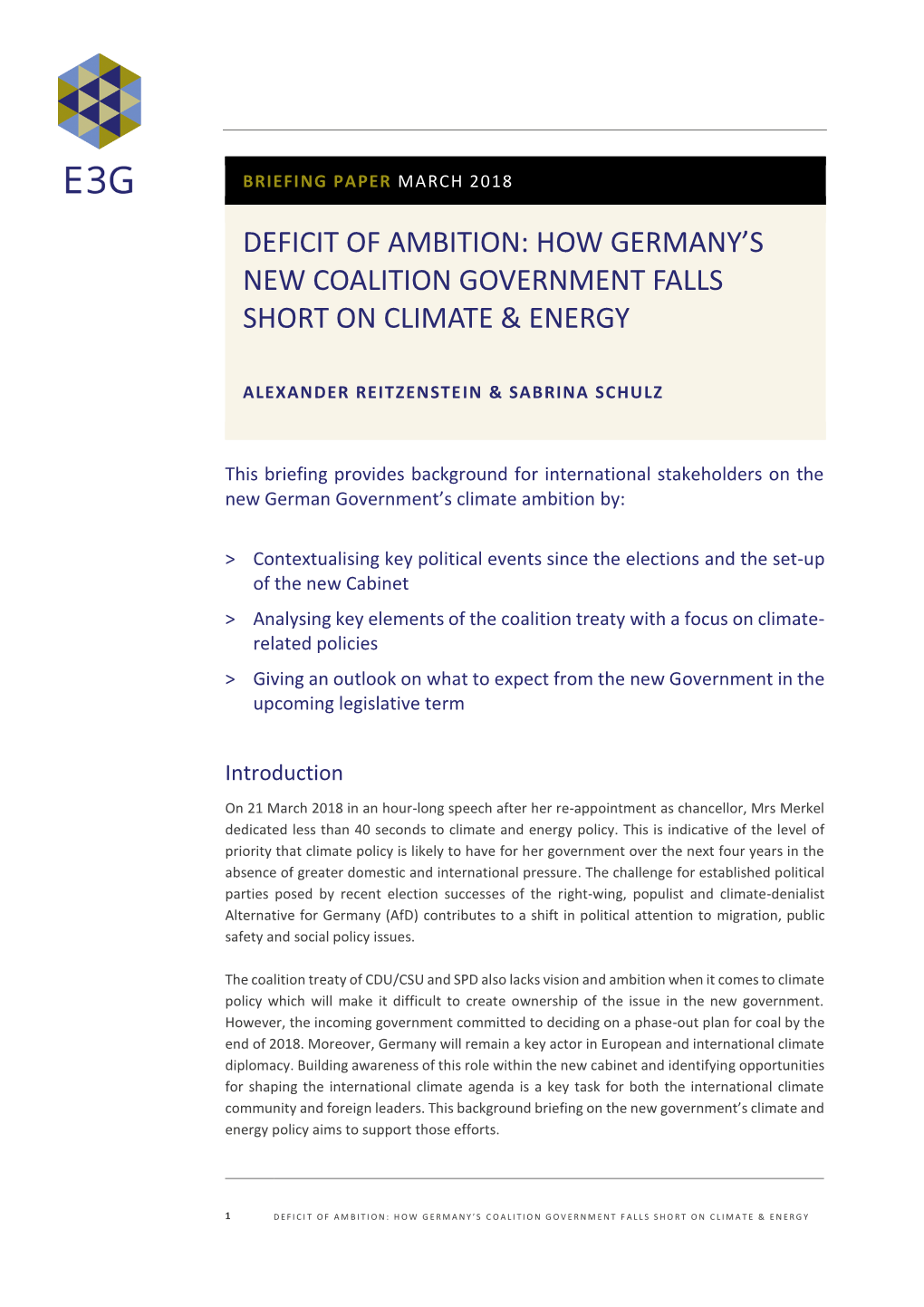 Deficit of Ambition: How Germany's New Coalition