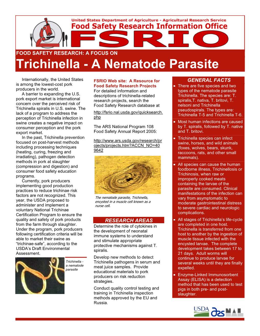 Trichinella - a Nematode Parasite