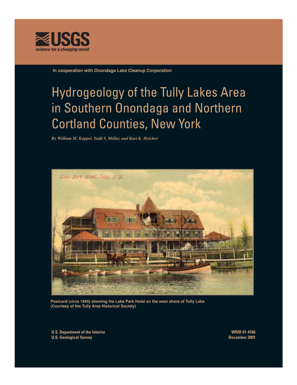 Hydrogeology of the Tully Lakes Area in Southern Onondaga and Northern Cortland Counties, New York