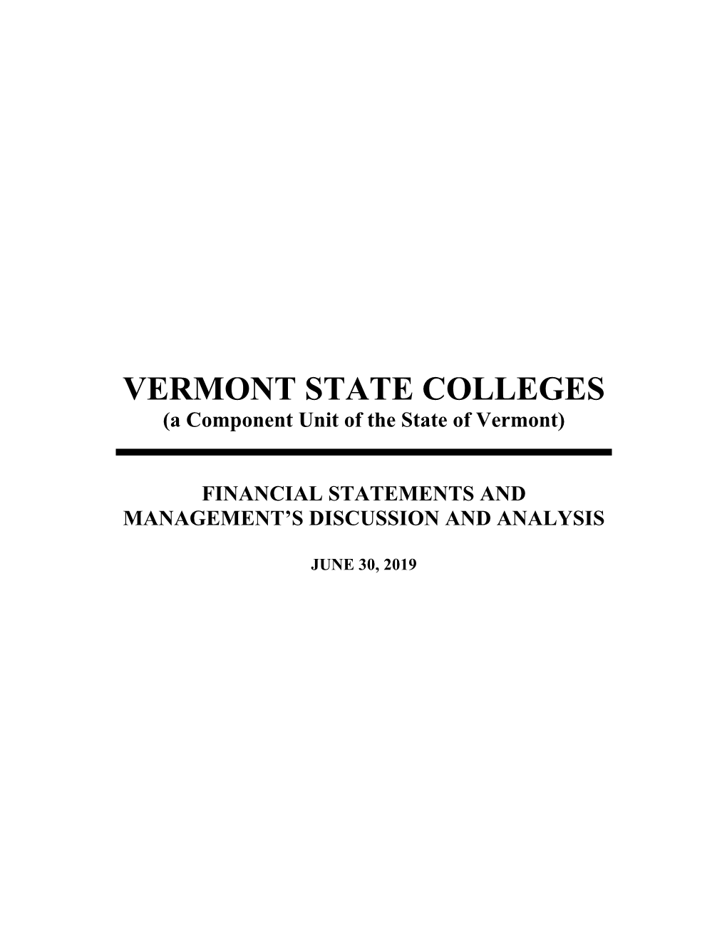 VSCS Financial Statement 2019