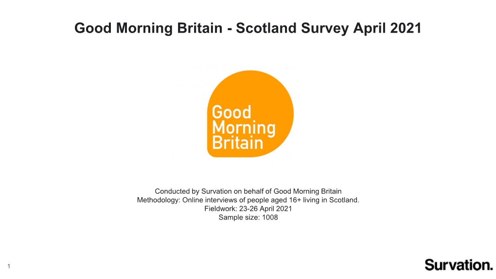 Good Morning Britain - Scotland Survey April 2021