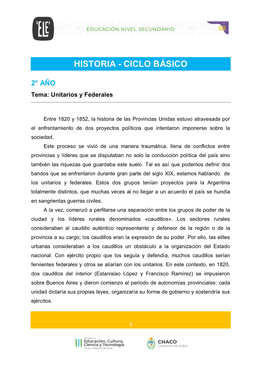 Historia - Ciclo Básico