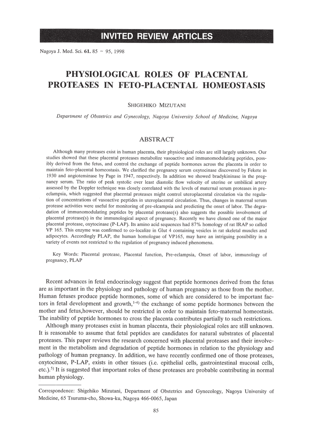 Physiological Roles of Placental Proteases in Feto-Placental Homeostasis