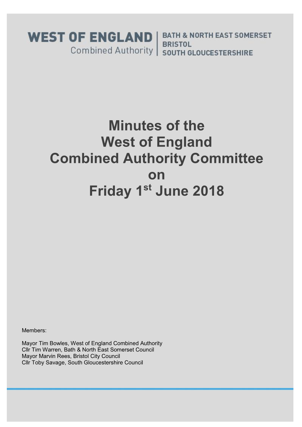 The Minutes of 1 June 2018