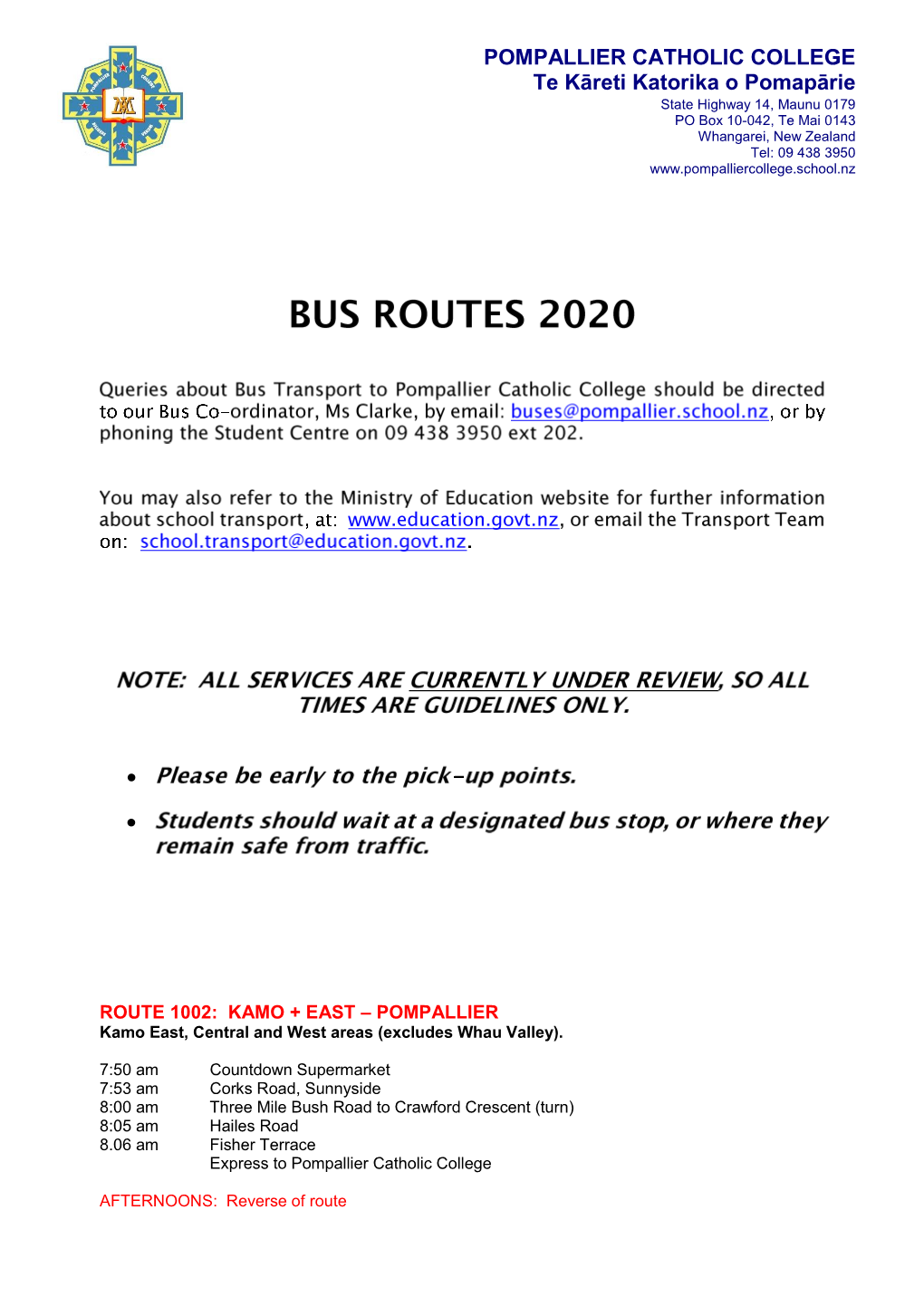 2020 Bus Routes.Pdf