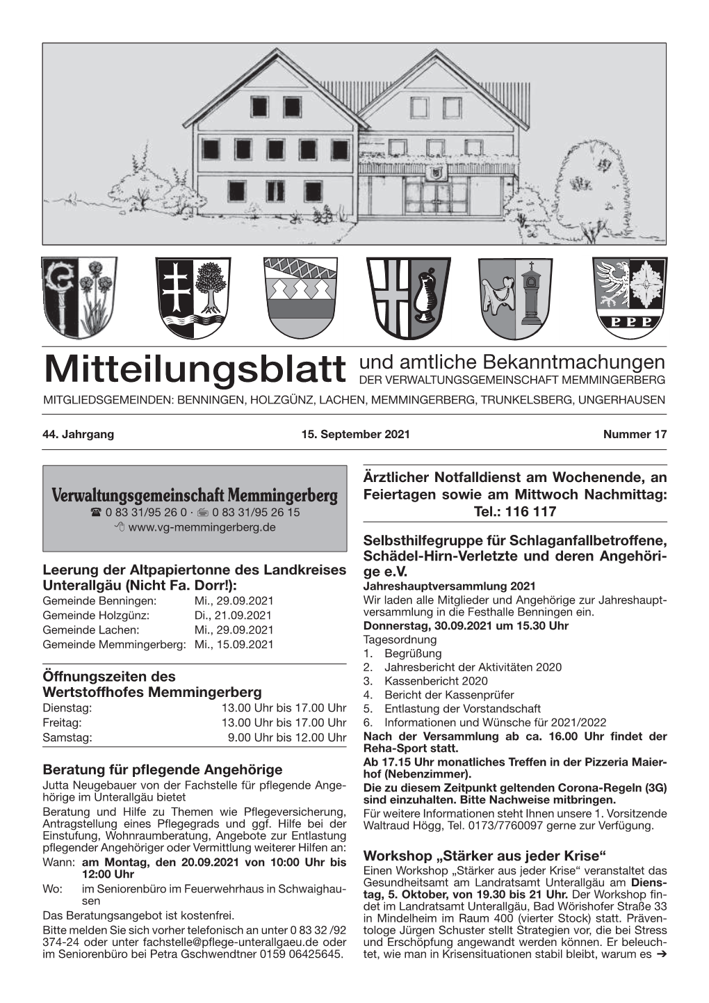 Mitteilungsblatt Und Amtliche Bekanntmachungen