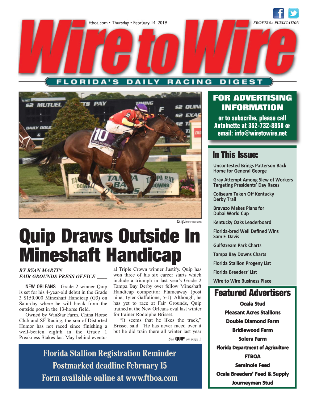 Quip Draws Outside in Mineshaft Handicap