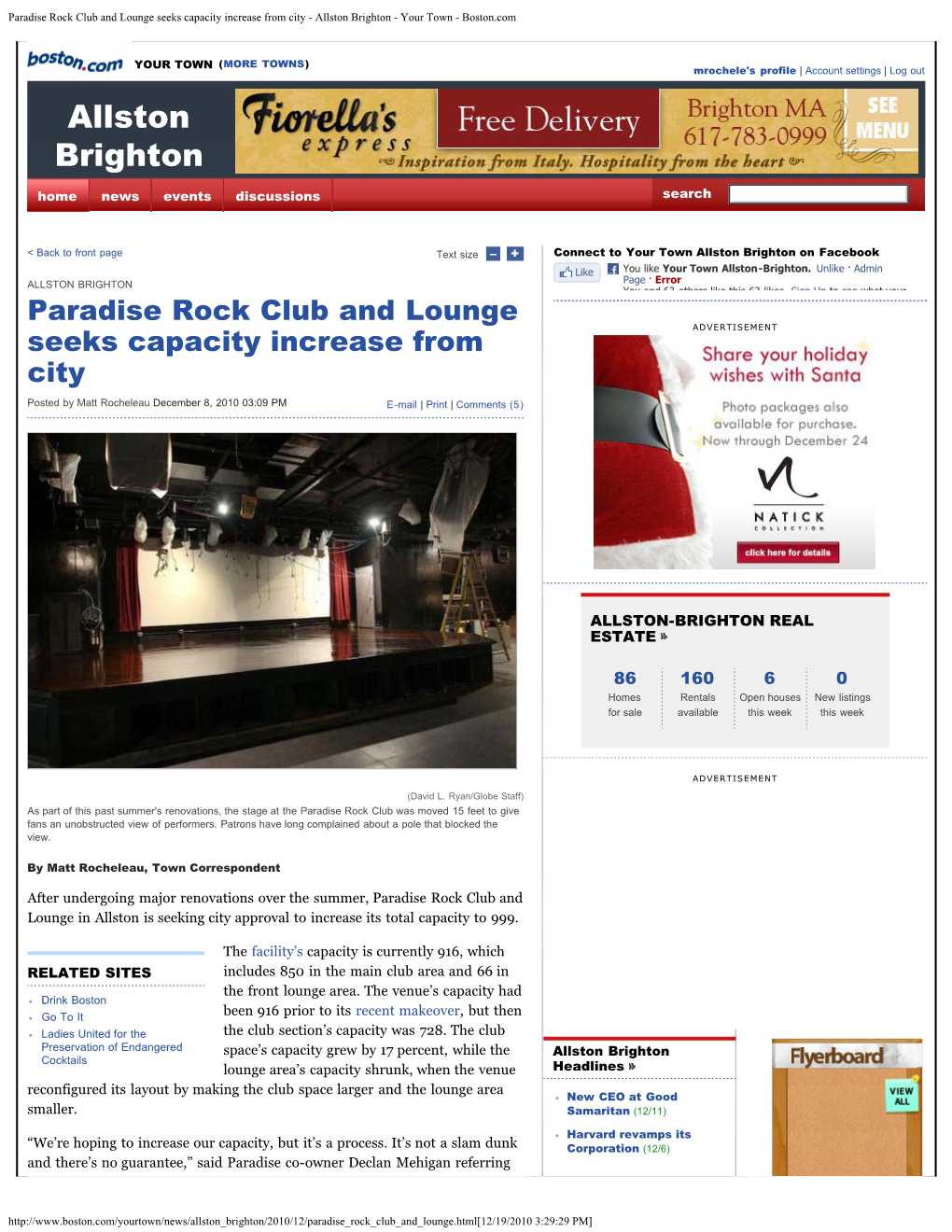 Paradise Rock Club and Lounge Seeks Capacity Increase from City - Allston Brighton - Your Town - Boston.Com