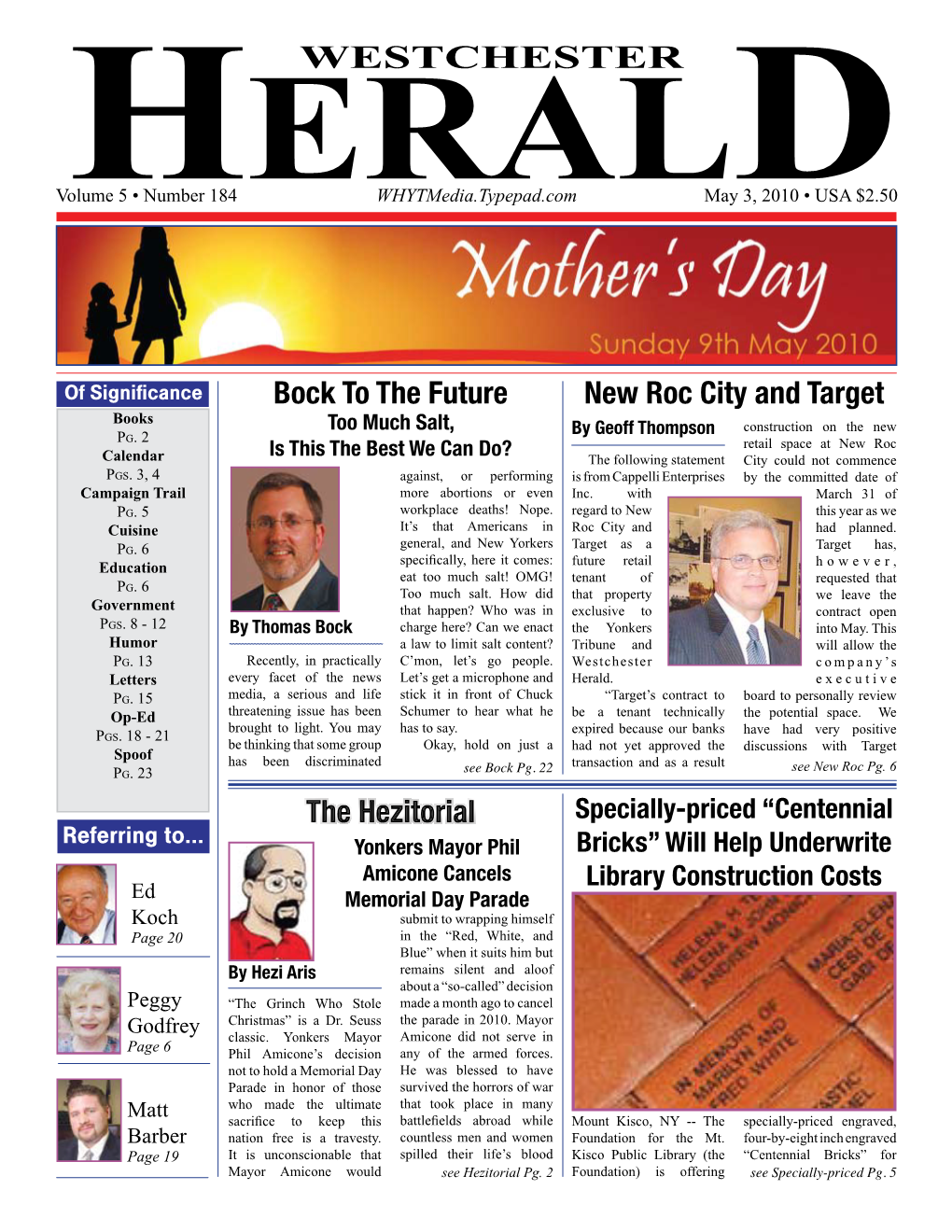 Read the May 3, 2010 Edition of the Westchester