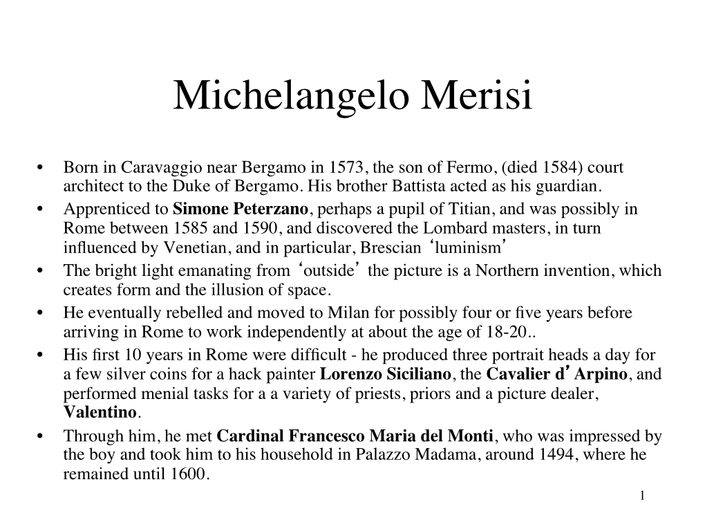 Michelangelo Merisi