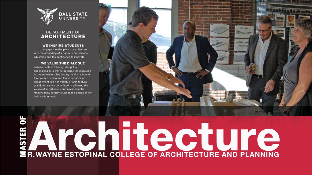 Ball State University Master of Architecture Program in the R