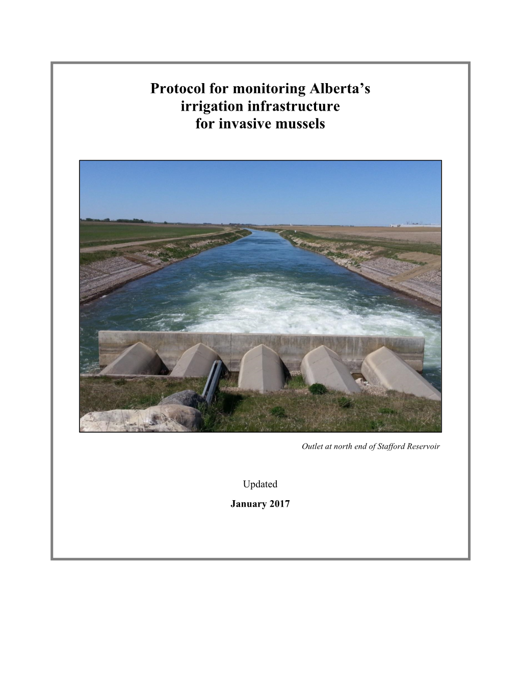 Protocol for Monitoring Alberta's Irrigation Infrastructure for Invasive