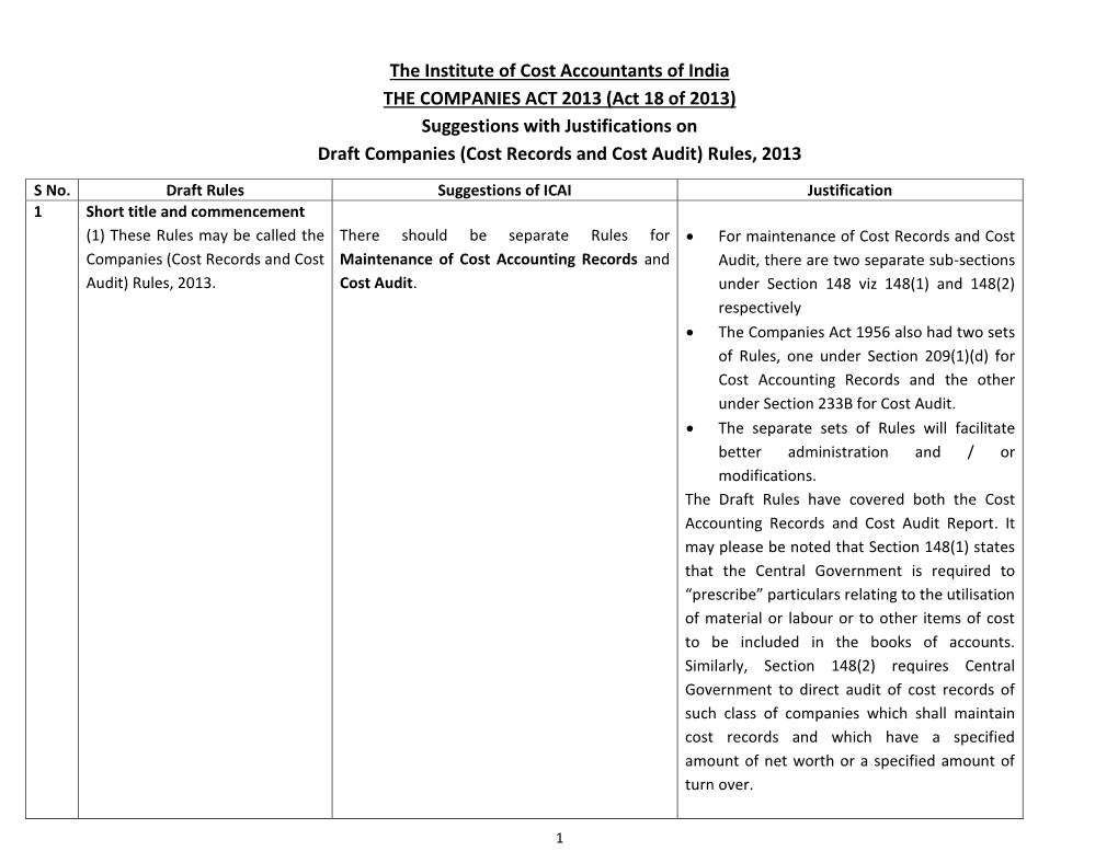 The Institute of Cost Accountants of India the COMPANIES ACT 2013