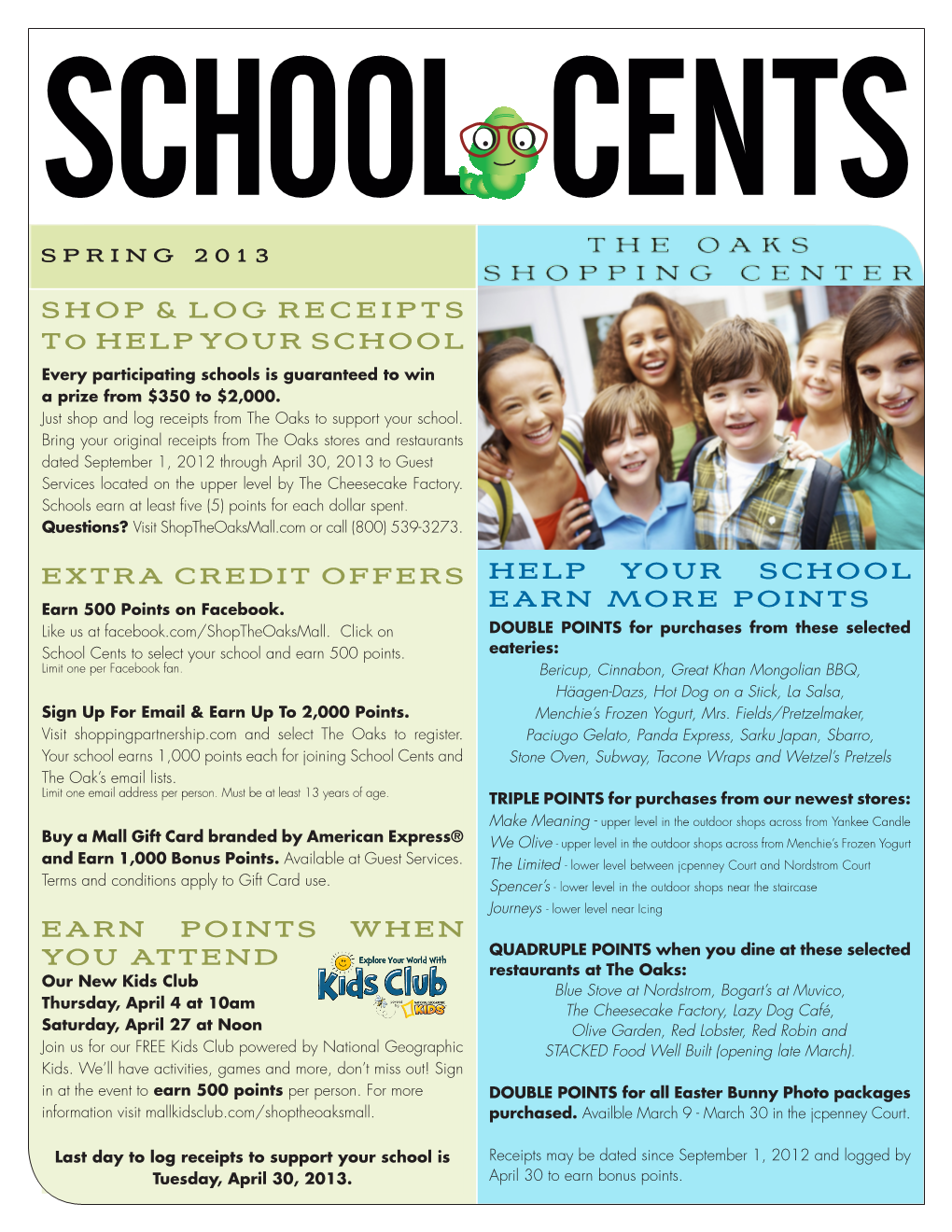 SHOP & LOG RECEIPTS to HELP YOUR SCHOOL EXTRA CREDIT