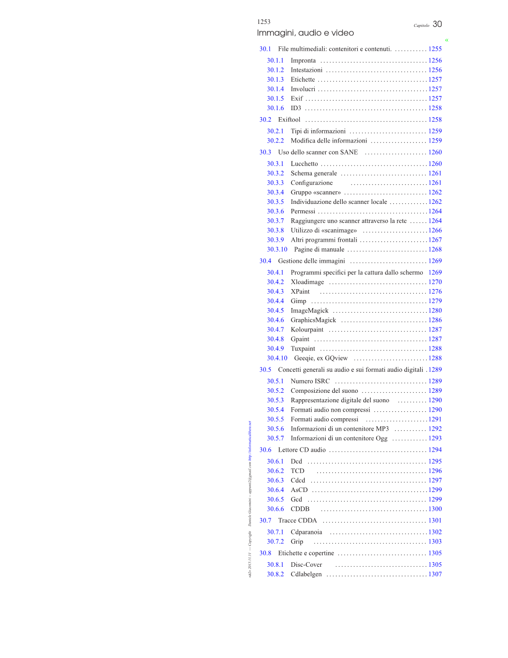 1253 Capitolo 30 Immagini, Audio E Video « 30.1 File Multimediali: Contenitori E Contenuti