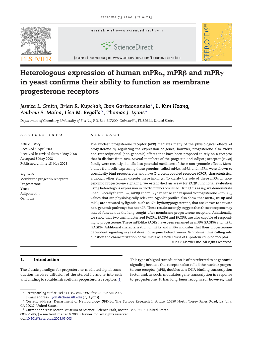 Heterologous Expression of Human Mpr Alpha, Mpr Beta and Mpr