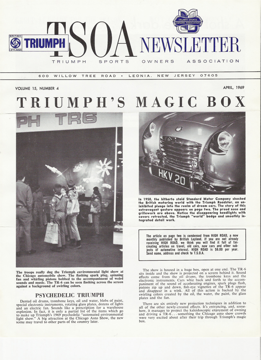 April, 1969 TRIUMPH ., S MAGIC BOX