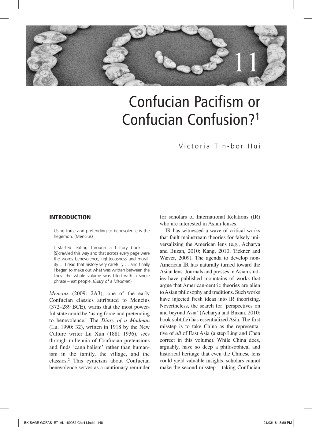 Confucian Pacifism Or Confucian Confusion?1